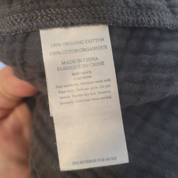 Faherty organic cotton gauze black grey tank top size xs - Picture 6 of 9